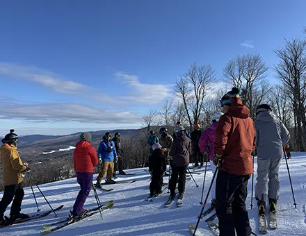 Gabe Porter Henry leads an on hill tour