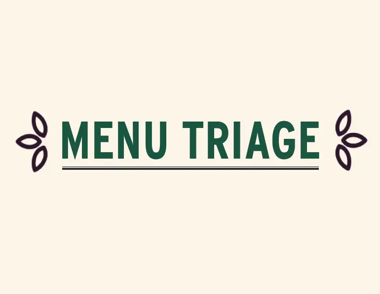 Menu Triage