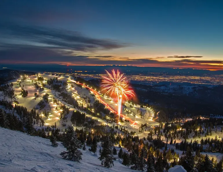 An evening celebration at Bogus Basin