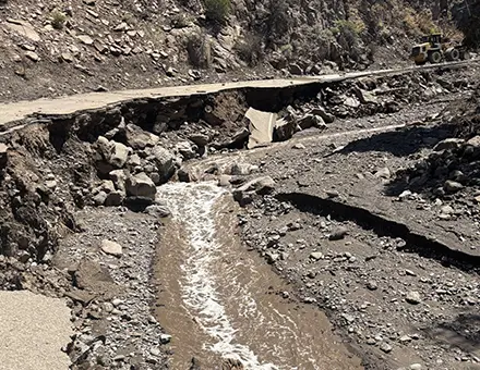 Road to Eagle Point Washes Out Amid Wildfire Recovery