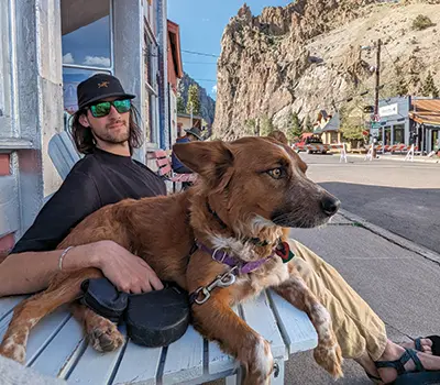 Julian DePasquale with dog