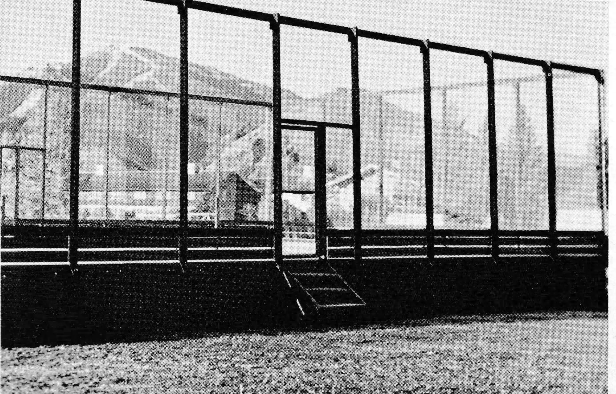 Platform tennis debuts at Sun Valley this season. The aluminum, deck-heated court above provides still another activity for the resort’s winter guests.