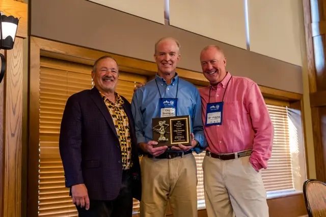 Ski NY President Scott Brandi Left Honored Windham Mountain Club Chairman Chip Seamans With The Ski NY Hall Of Fame Award Presented By For MountainGuard Chief Bo Adams