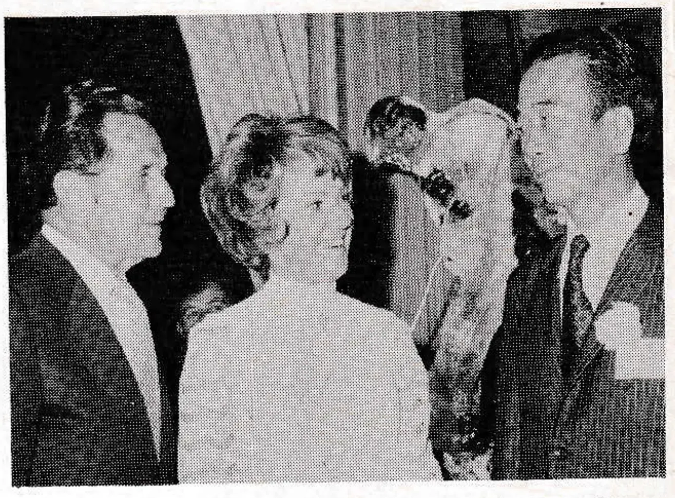 Luggi Foeger, creator of Ski Incline, and Incline golf pro Susie Berning, talk with Prince Takamasa Ikeda, vice president of the new owners.