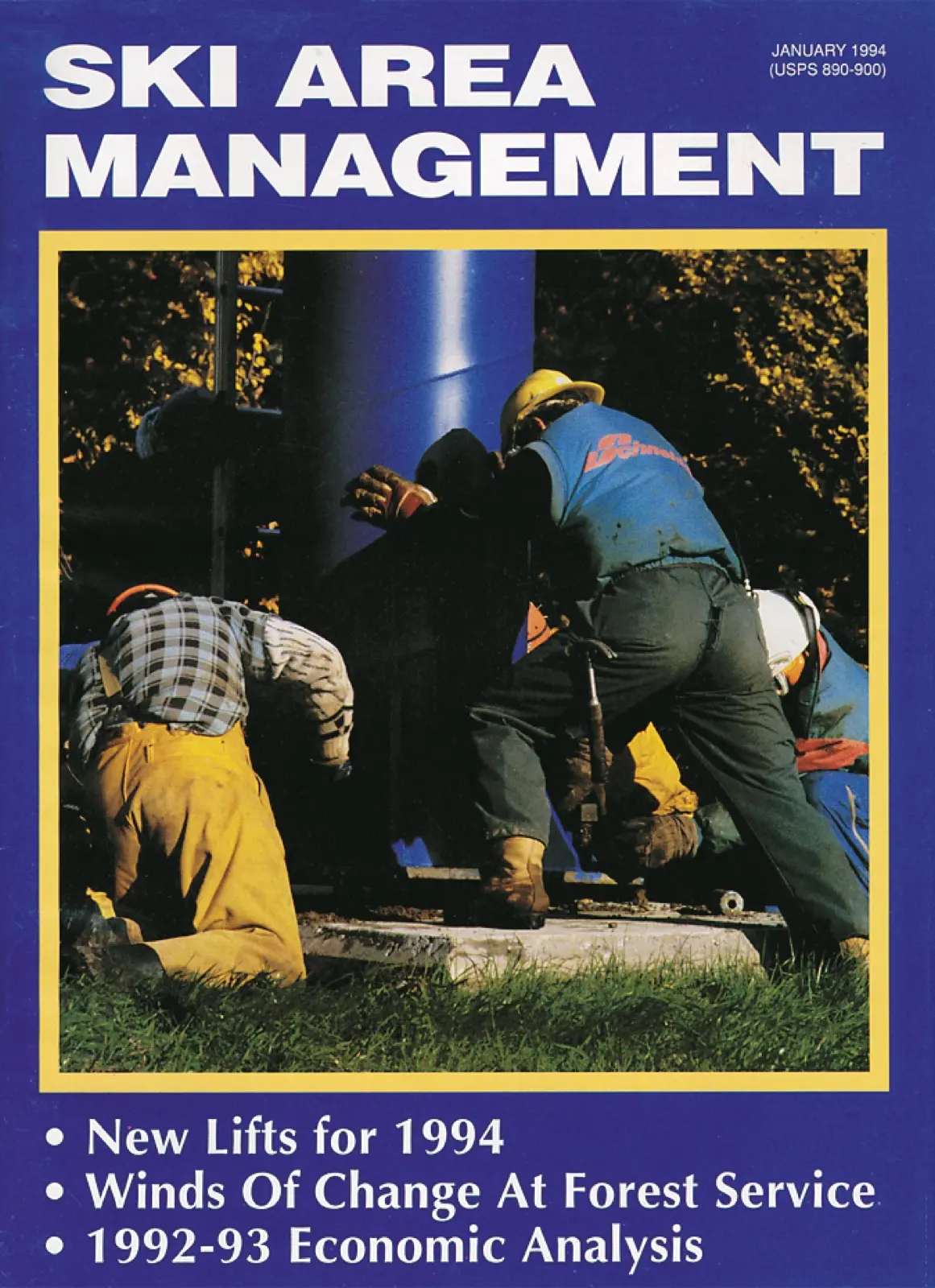 January 1994 SAM cover: lift construction crew